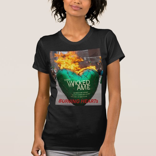 Wicked Flame Heart - Bella+Canvas Women's Slim Fit T Shirt (Framsida)