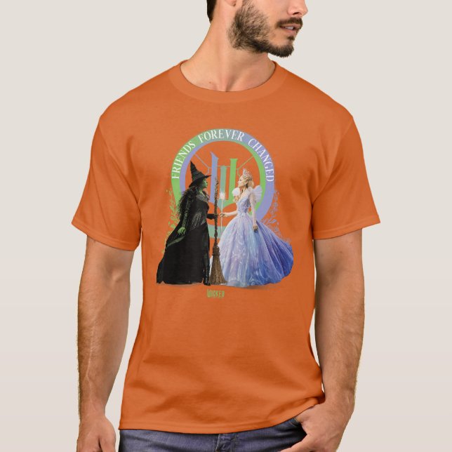 Wicked For Good Glinda and Elphaba Friends Forever T Shirt (Framsida)