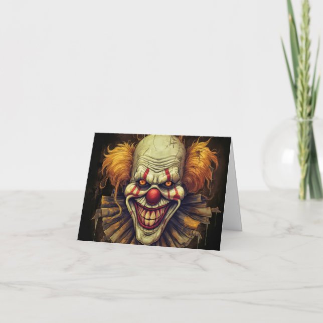 Wicked Funhouse Carnival Clown Happy halloween Kort (Framsida)