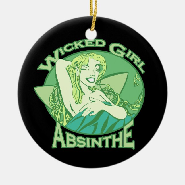 Wicked Girl Absinthe Julgransprydnad Keramik (Framsidan)
