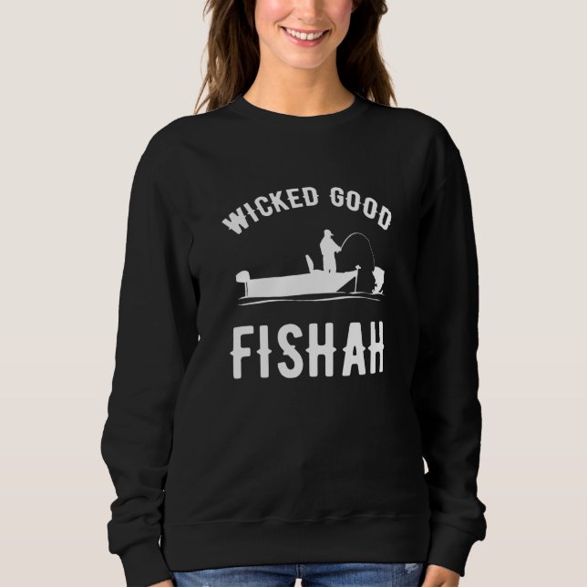 Wicked Good Fishah  fishing T Shirt (Framsida)