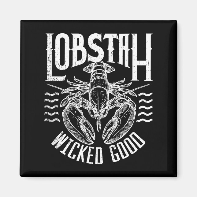 Wicked Good Lobstah Funny Maine Boston Cape Cod Lo Magnet (Framsidan)