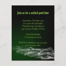 Wicked grönt röker Halloween gothys inbjudan