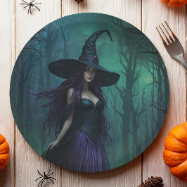 Wicked Halloween Witch in Lila and Black