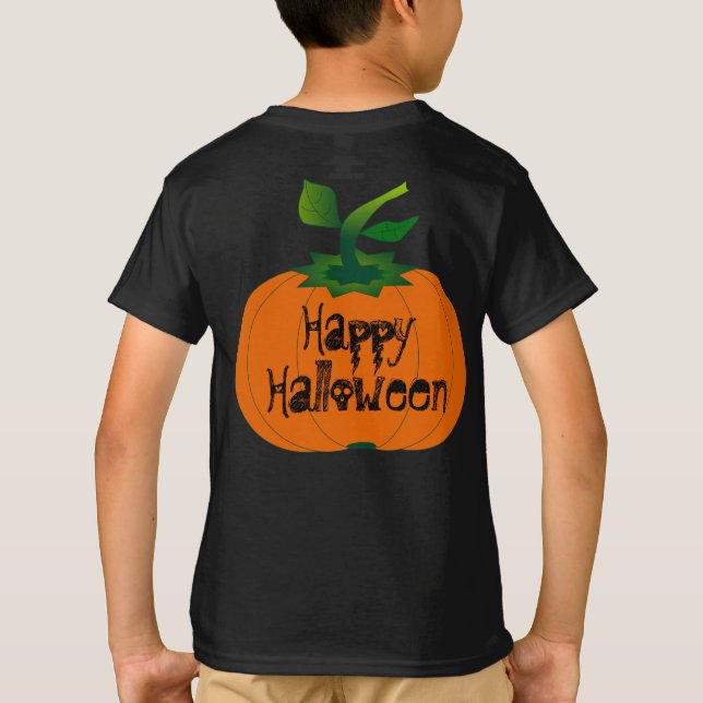 Wicked Happy halloween Pumpkin T Shirt (Baksida)