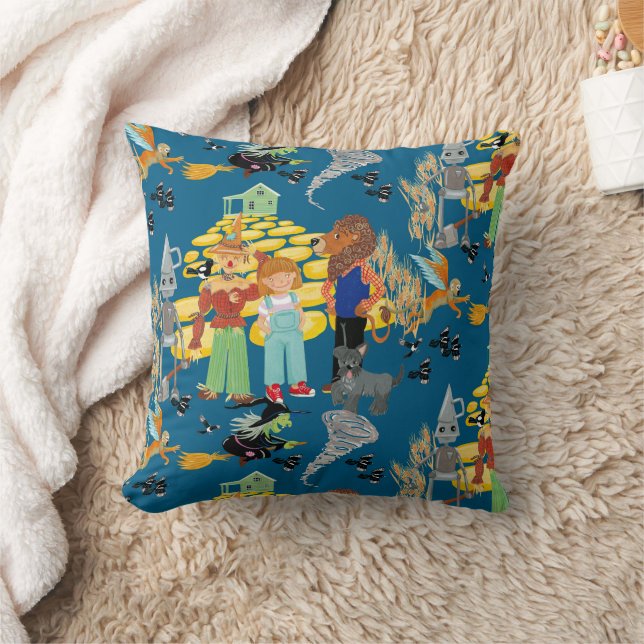 Wicked häxa, fågelskrämma och lejona mönster kudde (Filt)