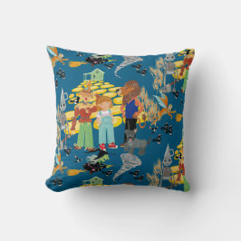 Wicked häxa, fågelskrämma och lejona mönster kudde