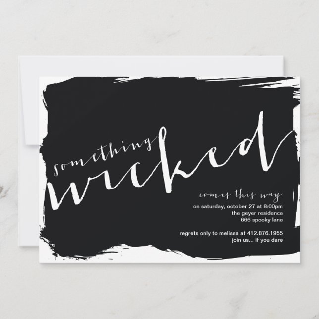 Wicked - inbjudan till Halloween fest (Framsida)