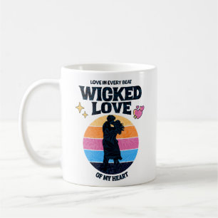 Wicked Kärlek Kärlek i varje slag av mitt hjärta Kaffemugg