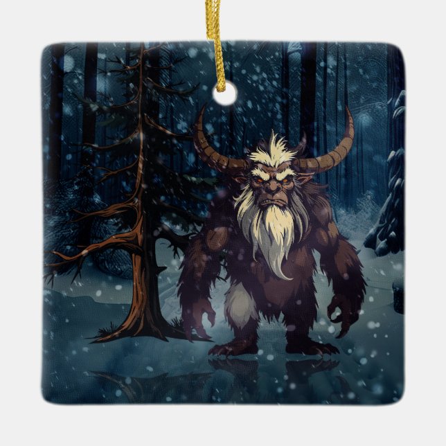 Wicked Krampus  Julgransprydnad Keramik (Framsida)