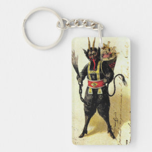 Wicked Krampus Scary Demon Helgdag jul Julafton