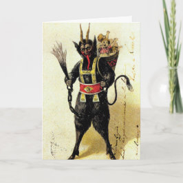 Wicked Krampus Scary Demon Helgdag jul Julafton Helgkort