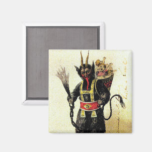 Wicked Krampus Scary Demon Helgdag jul Julafton Magnet