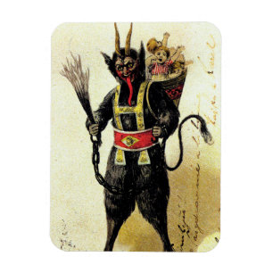 Wicked Krampus Scary Demon Helgdag jul Julafton Magnet