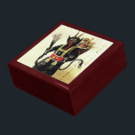 Wicked Krampus Scary Demon Helgdag jul Julafton Minnesask<br><div class="desc">En mycket ond tittar Krampus står på ett hotfullt sätt med sitt tunga som håller ut i sitt traditionella mode. Fattiga barn gråter i basket som sitter fast i ryggen på honom. Den här vintagen är ett unikt sätt att visa din helgdag.</div>