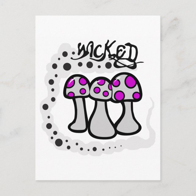 Wicked Mushroom Vykort (Framsida)