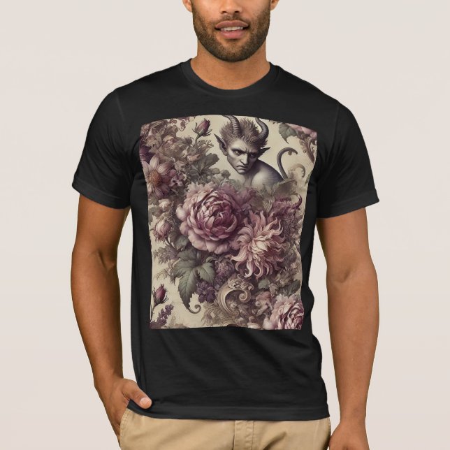 Wicked Plum Petals – Gothic Wearable Art T Shirt (Framsida)
