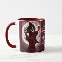 Wicked Red Witch Blood Måne Spell Quote Mugg