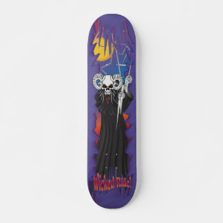 Wicked Skull Old School Skateboard Bräda 18 Cm