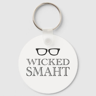 Wicked Smaht(Smart) Boston-tal Humor Nyckelring