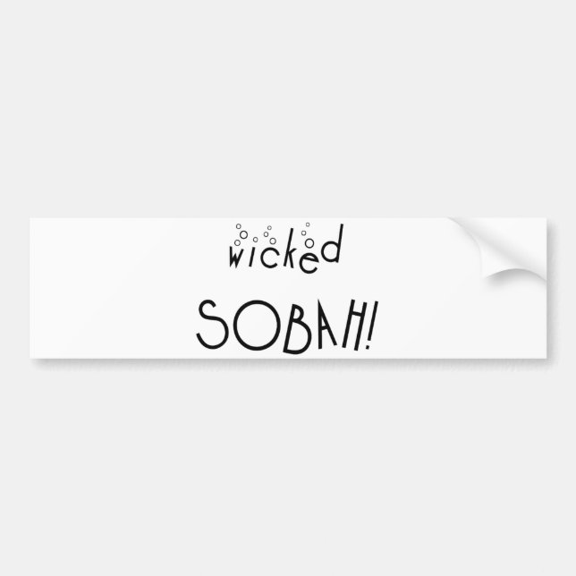 Wicked sobah! Sober och vekar Bildekal (Framsidan)