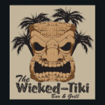 Wicked Tiki Pub Poster<br><div class="desc">Wicked Tiki Pub Poster. Nyligen skapades Tiki-husvagnarna av folket på de polynesiska öarna. Sedan dess har den muslimska popkulturen ökat exponentiellt när militärt manar var stationerat i Sydsjön. På grund av deras popularitet kan man se tiker överallt. Nuförtiden inspireras pub, klubbar och till och med hem av dessa polynesiska karvingar....</div>