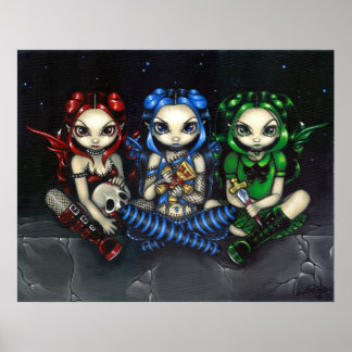 Wicked, Tricksy och False gothic Fairy Art Print Poster