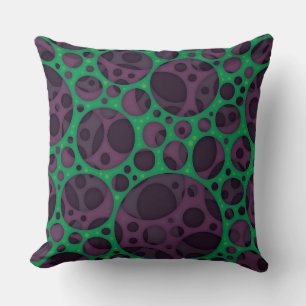 Wicked Trippy Abstrakt Slime Hål Design Mönster Kudde
