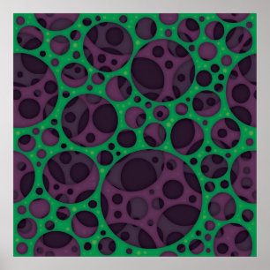Wicked Trippy Abstrakt Slime Hål Design Mönster Poster