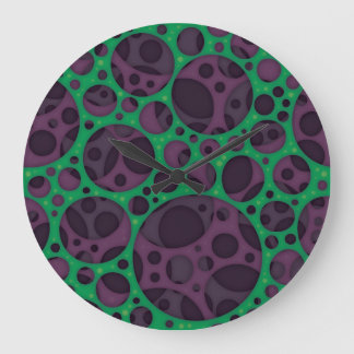 Wicked Trippy Abstrakt Slime Hål Design Mönster Stor Klocka