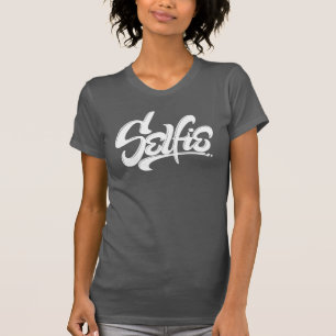 Wicked White Skateboard Graffiti Selfie Street Art Tee Shirt