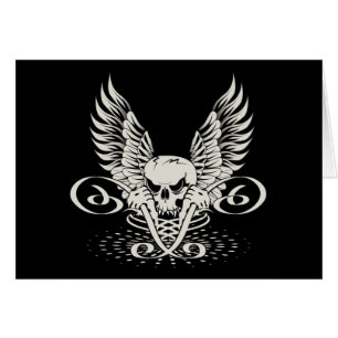 Wicked Winged Skull Hälsningskort