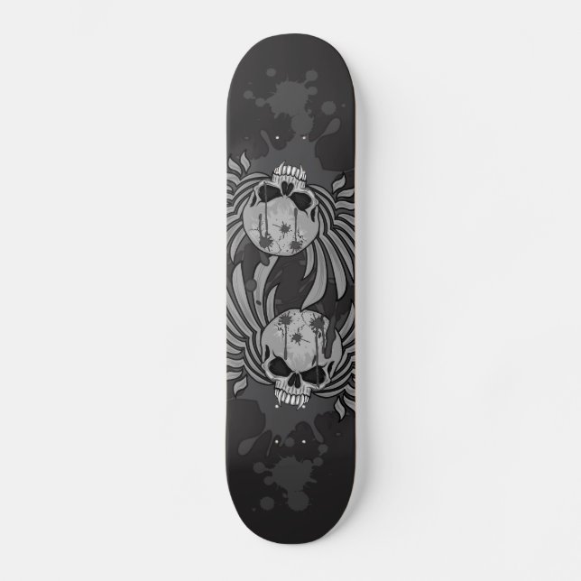 Wicked Winged Skull Mini Skateboard Bräda 18,7 Cm (Framsida)