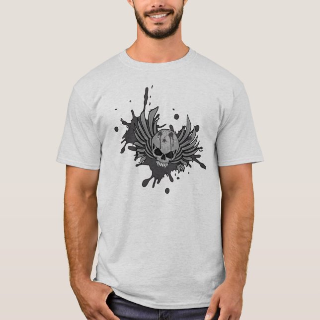 Wicked Winged Skull Tee Shirt (Framsida)