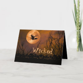 Wicked Witch Black Orange Halloween Kort