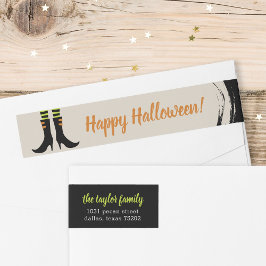 Wicked Witch Boots Halloween-Adressetiketter Etikettband