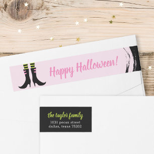Wicked Witch Boots Halloween-Adressetiketter Etikettband