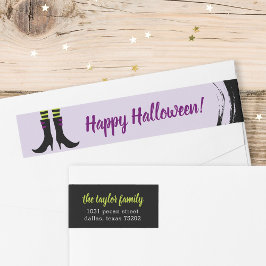 Wicked Witch Boots Halloween-Adressetiketter Etikettband