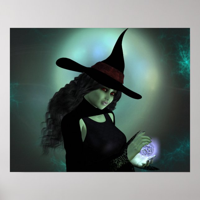 Wicked Witch Casting a Spell Poster (Framsidan)