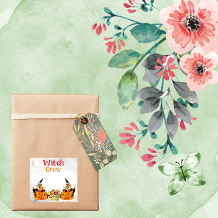 Wicked Witch Crew Halloween Orange Jack o lantern Klistermärken