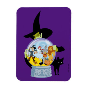 Wicked Witch Crystal Boll Halloween Magnet