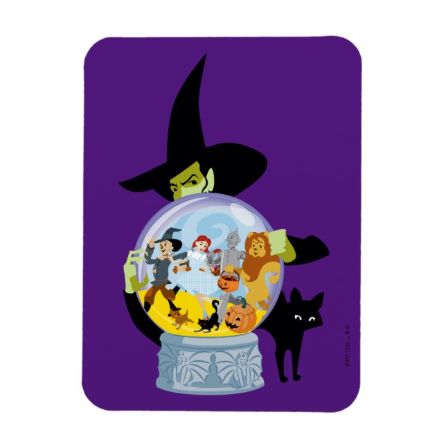 Wicked Witch Crystal Boll Halloween Magnet (Vertikal)