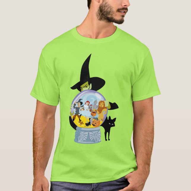Wicked Witch Crystal Boll Halloween T Shirt (Framsida)