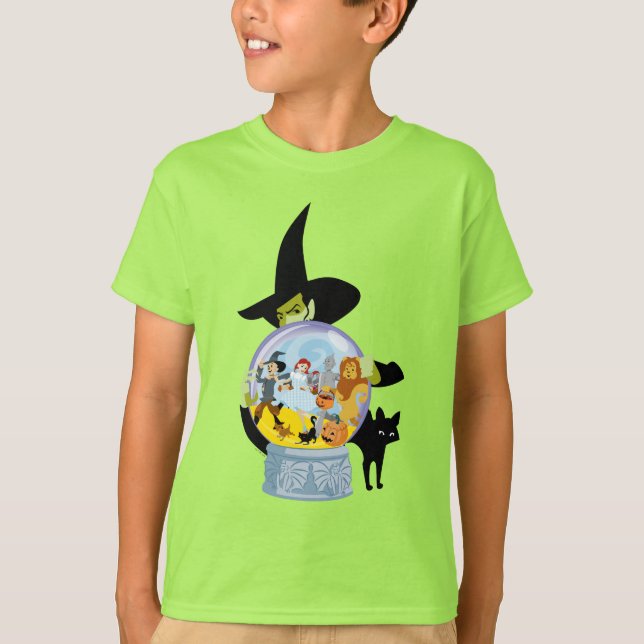 Wicked Witch Crystal Boll Halloween T Shirt (Framsida)