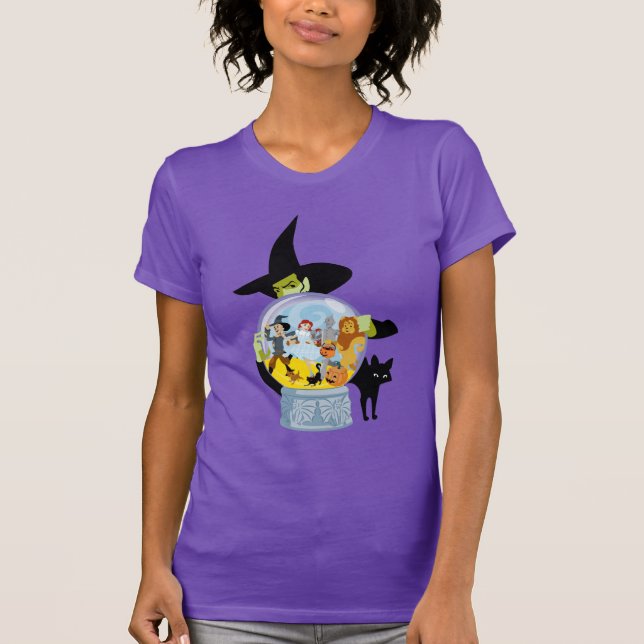 Wicked Witch Crystal Boll Halloween T Shirt (Framsida)