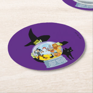 Wicked Witch Crystal Boll Halloween Underlägg Papper Rund