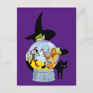 Wicked Witch Crystal Boll Halloween Vykort