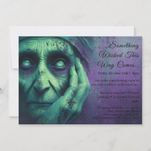 Wicked Witch Halloween Costume Party-inbjudan Inbjudningar
