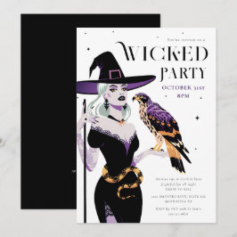Wicked Witch Halloween fest Inbjudningar