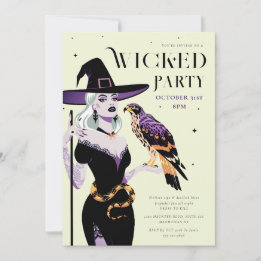 Wicked Witch Halloween fest Inbjudningar